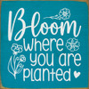 Bloom where you are planted...Inspirational Wood Sign | Sawdust City Signs