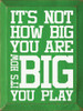 It's not how big you are, it's how big you play | Sawdust City