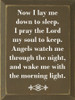 Now I Lay Me Down To Sleep.. |Christian Wood Sign.. Goodnight Prayer | Sawdust City Wood Signs