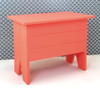 Small Indoor Storage Bench | 2' Pine Storage Bench | Storage Bench in Solid Coral