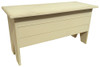 Rustic Knotty Pine Bench | Wood Storage Bench 3' Long | In Old Cream