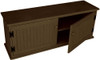 Knotty Pine Storage Unit with Shelf | Shoe Storage Bench | In Solid Brown
