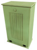 Large Wood Tilt-Out Trash Bin with Shelf | Solid Pine Furniture Made in USA | Sawdust City Trash Bin in Old Celery