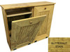 Wood Tilt-Out Trash/Recycle Combo Shown in Butternut Stain