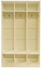 3-Section Wood Locker Unit | Wood Mudroom Storage | Sawdust City Storage Solid Cream