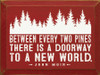 Between every two pines there is a doorway to a new world. - John Muir