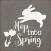 Hop Into Spring (Bunny, Tulips)