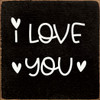 I Love You (Hearts)|Wooden Love  Sign| Sawdust City Wood Signs