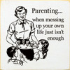 Parenting... When Messing Up Your Own Life Isn't Enough |Funny Kids Wood  Sign| Sawdust City Wood Signs