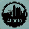 Atlanta Circle Skyline |City Skyline Wood Signs | Sawdust City Wood Signs