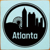 Atlanta Circle Skyline |City Skyline Wood Signs | Sawdust City Wood Signs