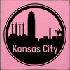 Kansas City Circle Skyline |City Skyline Wood Signs | Sawdust City Wood Signs