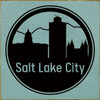 Salt Lake City Circle Skyline |City Skyline Wood Signs | Sawdust City Wood Signs