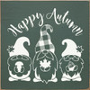 Happy Autumn | Shown in Winter Green with Cottage | Wooden Fall Signs | Sawdust City Wood Signs