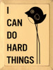I Can Do Hard Things | Shown in Baby Tangerine with Black | Inspirational Wood Signs | Sawdust City Wood Signs