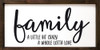Family - A little bit crazy, a whole lotta love | Framed Family Signs | Sawdust City Wood Signs