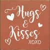 Hugs & Kisses | Valentine Wood Signs | Sawdust City Wood Signs