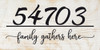 Family Gathers Here - Custom Zip Code | Family and Friends Wooden Signs | Sawdust City Wood Signs