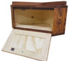 Corner Bread Box in Chestnut Stain & Poly | Solid Wood Counter Top Bread Box | Sawdust City LLC