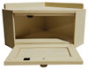 Corner Bread Box in Old Cream | Solid Wood Counter Top Bread Box | Sawdust City LLC