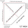 Corner Bread Box Size Diagram | Solid Wood Counter Top Bread Box | Sawdust City LLC