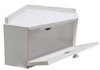 Corner Bread Box in Old Cottage White | Solid Wood Counter Top Bread Box | Sawdust City LLC