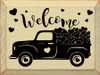 Welcome (Valentine Truck)| Wooden Seasonal Signs | Sawdust City Wood Signs