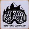 Eat Sleep Ski Repeat - Custom City, State