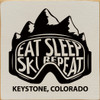 Eat Sleep Ski Repeat - Custom City, State