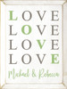 Love x4 - Custom Name | Romantic Wood Signs | Sawdust City Wood Signs