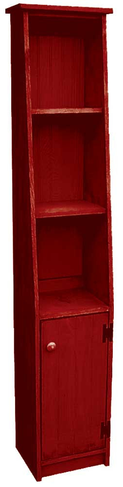 Narrow Hutch Wooden Storage Hutch with Four Shelves Sawdust City LLC