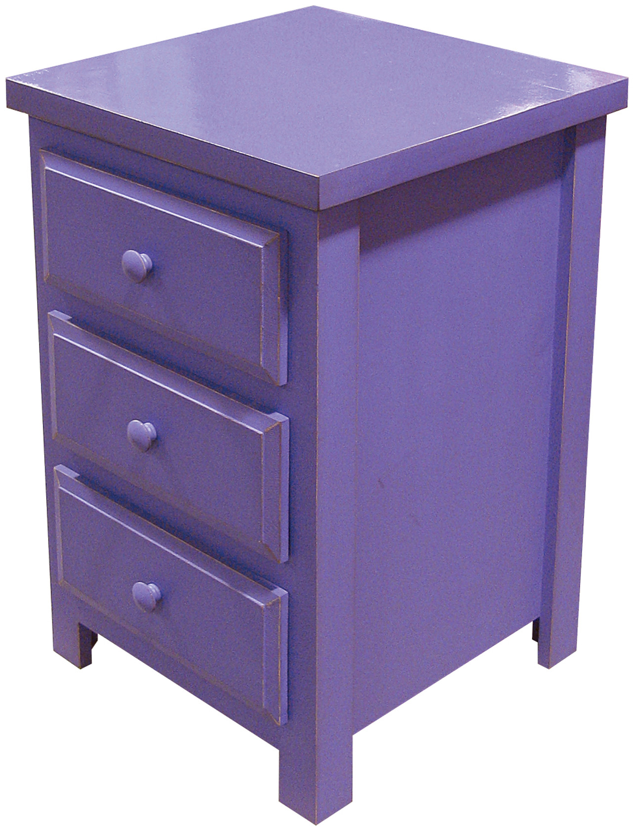 Wooden Nightstand with 3 Drawers Sawdust City LLC