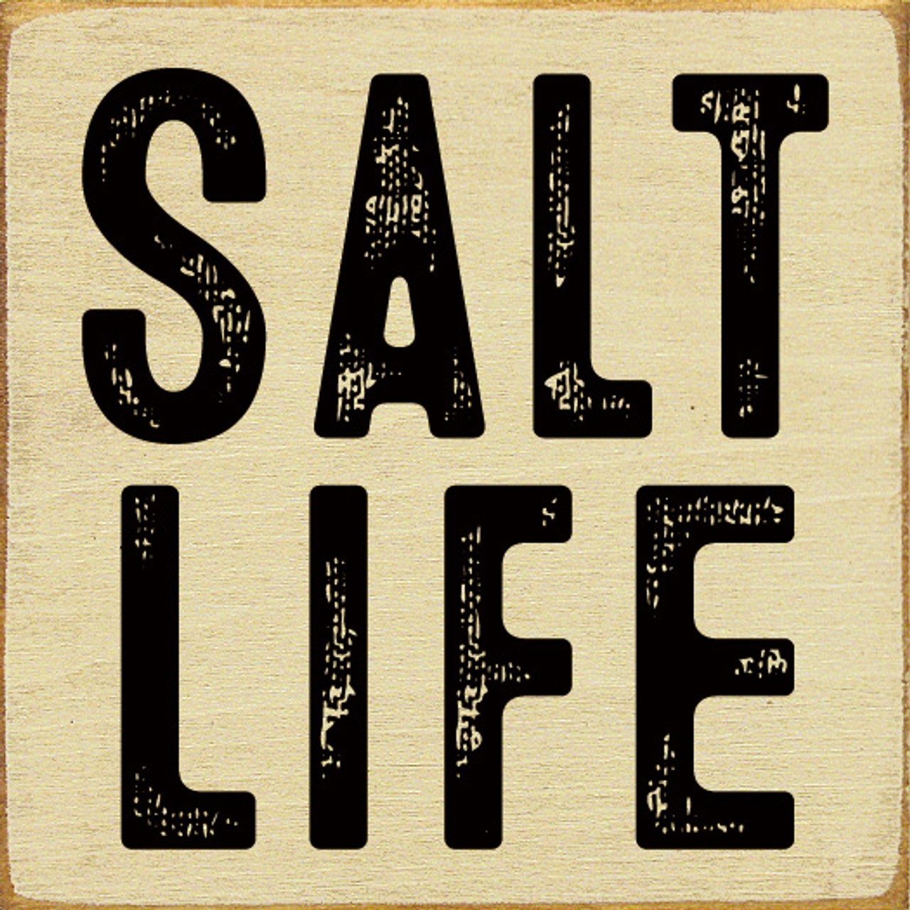 Small Square Wood Beach Sign Saying Salt Life