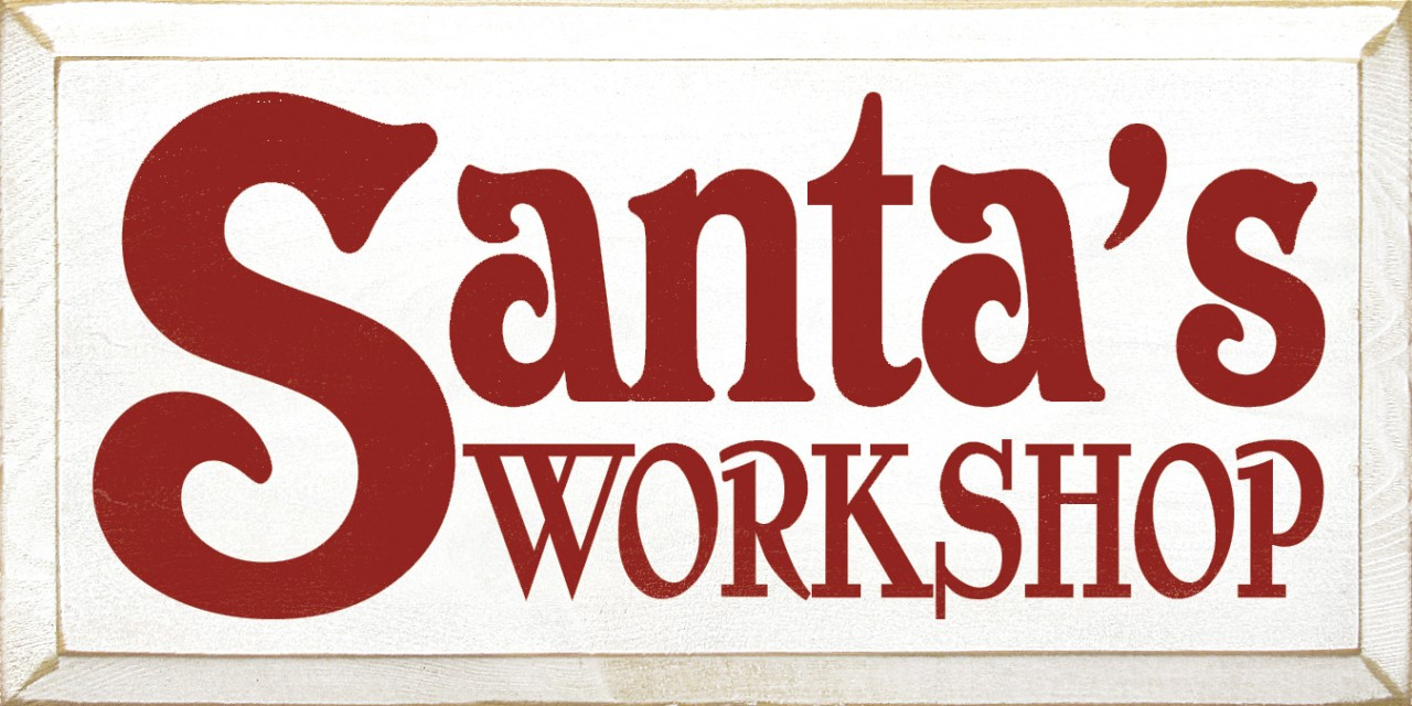 Santa's Workshop Stencil Farmhouse Christmas Stencil 