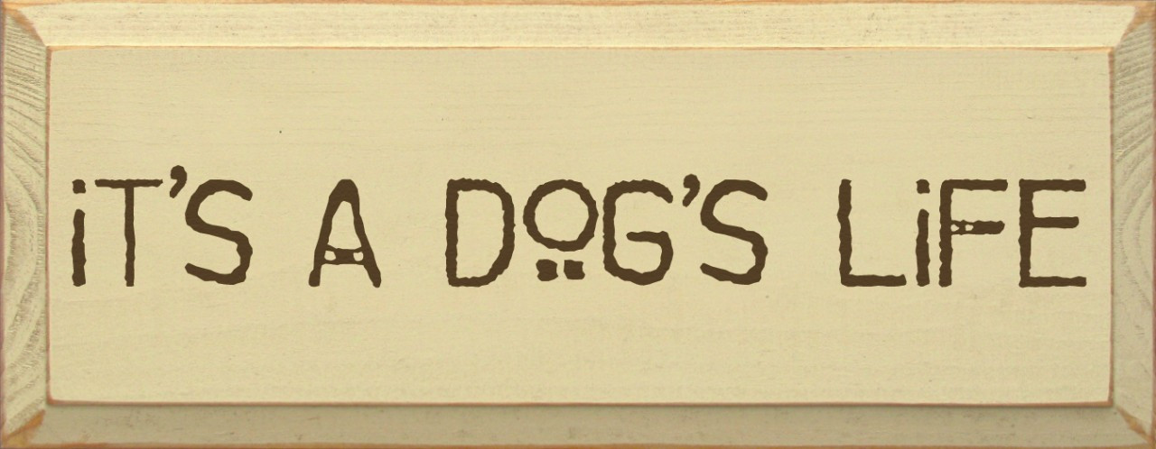 It's　Sign|　A　Signs　City　Dog's　Life|Dog　Sawdust　Wood　Wood