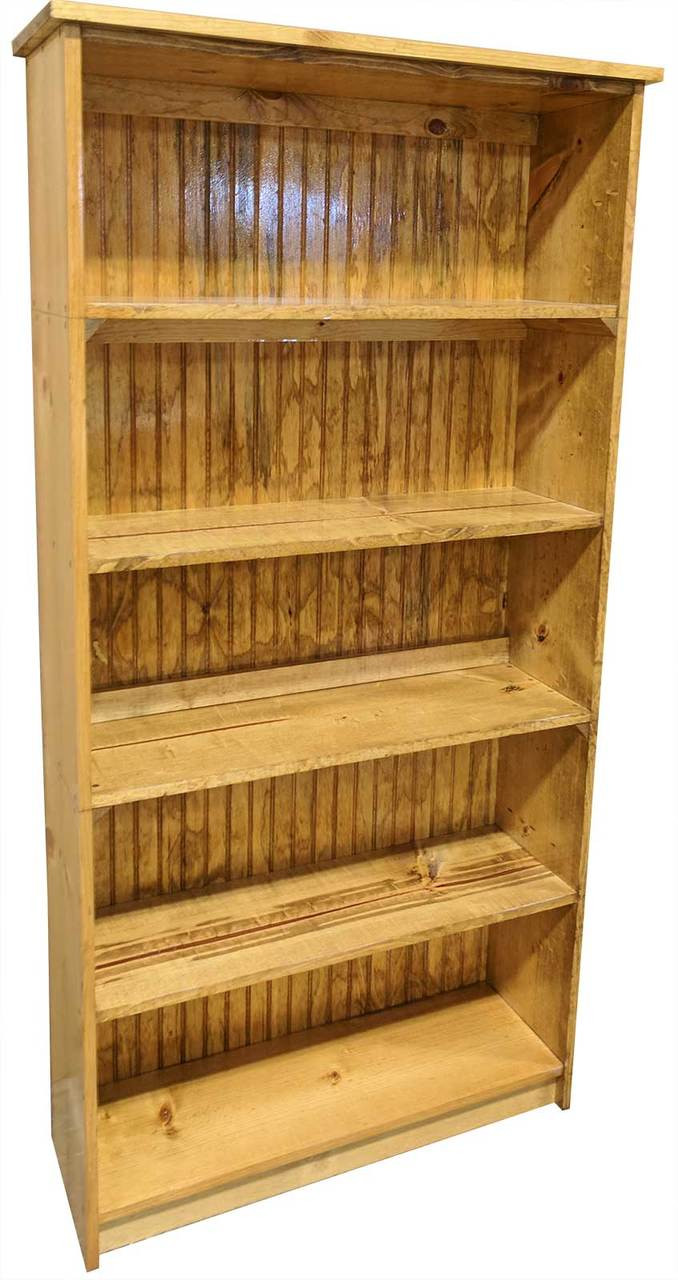 Large Bookcase Large Wood Bookcase Rustic Wainscoting Bookcase