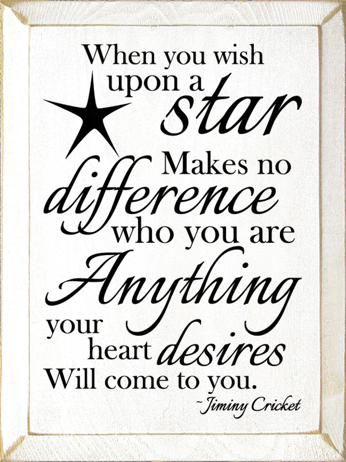 When you wish upon a starÂ… - Jiminy Cricket |Wood Sign with