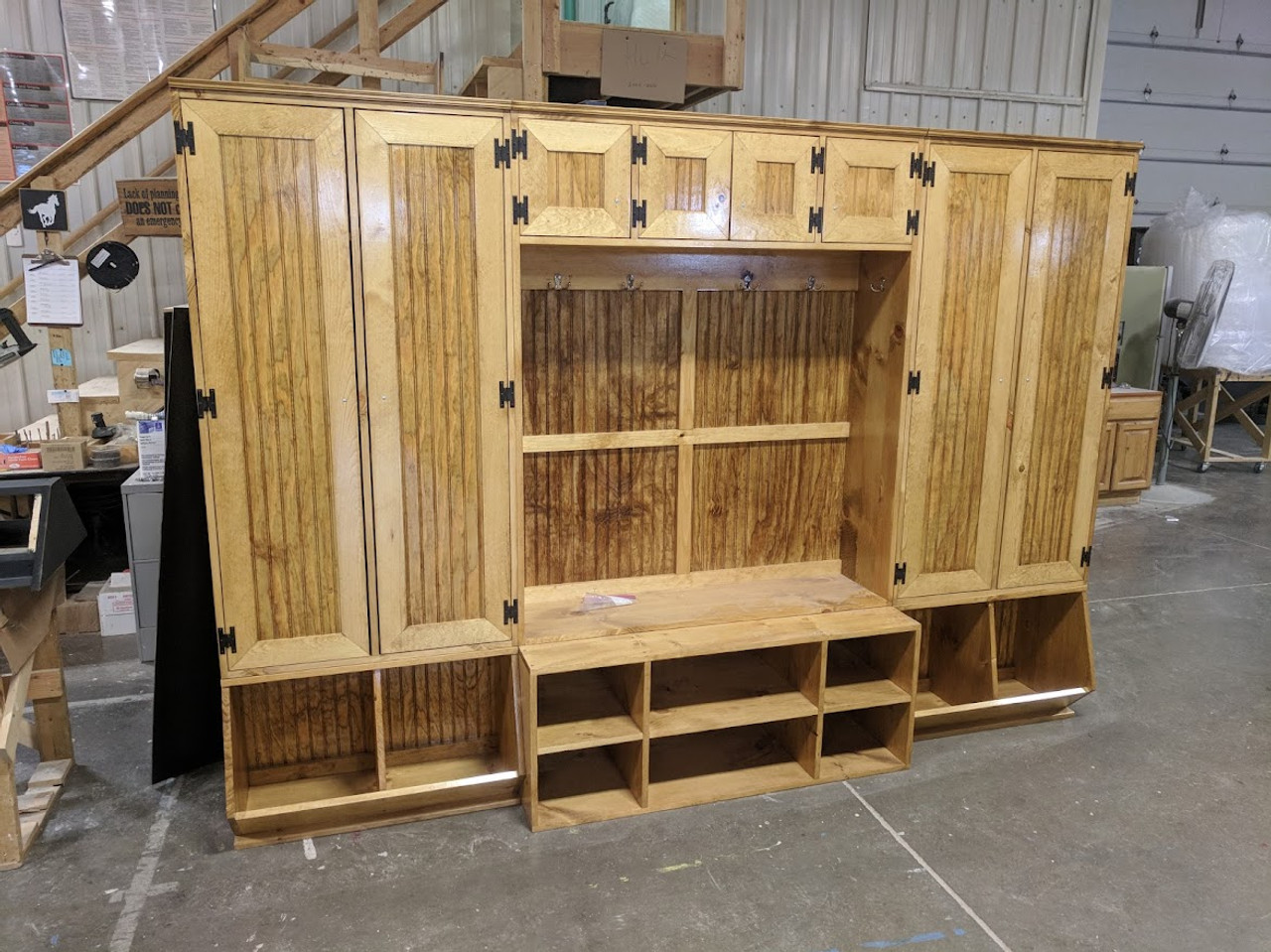 CUSTOM - Lockers with Bench and Bins