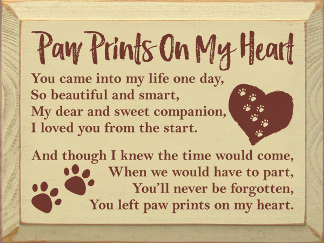 You Leave Paw Prints on My Heart - “No Mess” Ink-less Paw Print