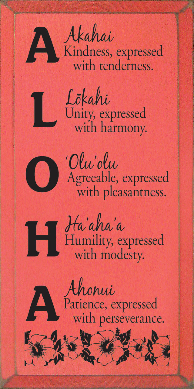 Aloha - Acronym | Wood Aloha Sign | Sawdust City Wood Signs