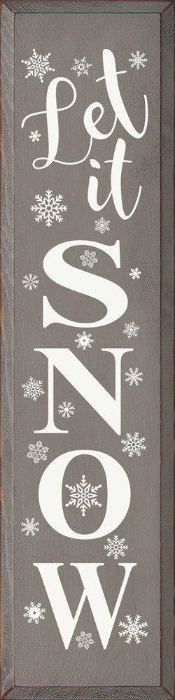 Let It Snow (9x36)| Christmas Wood Signs | Sawdust City Wood Signs