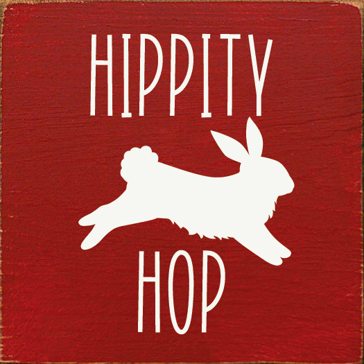 Hippity Hop Bunny |Easter Wood Sign| Sawdust City Wood Signs