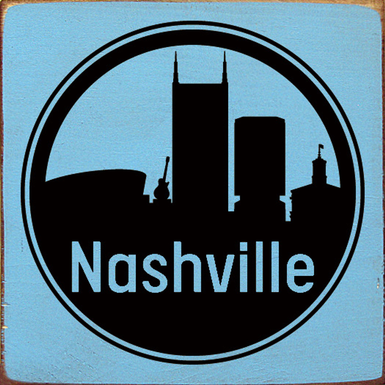 Nashville Circle Skyline |City Skyline Wood Signs | Sawdust