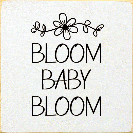Bloom Baby Bloom |Flowers Wood Sign | Sawdust City Wood Signs