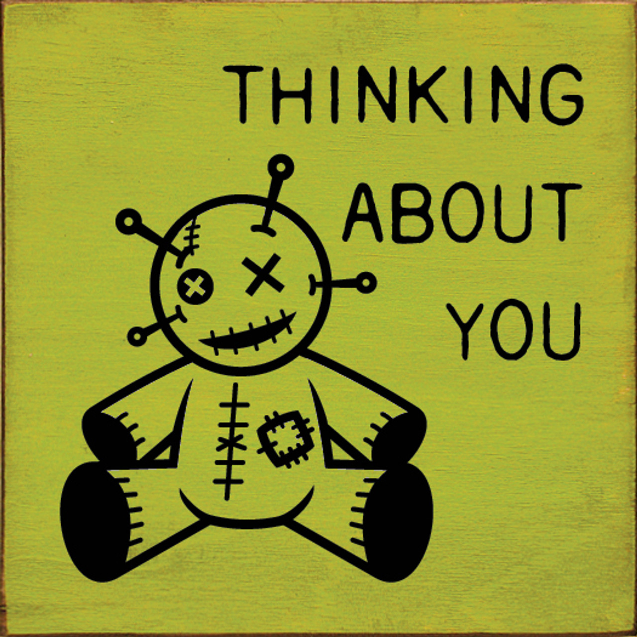 Sarcastic Thinking of You. Voodoo doll. for white or light backgrounds |  Poster