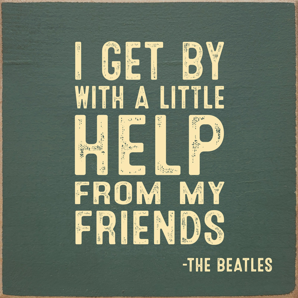 I Get By With A Little Help From My Friends - The Beatles | Wooden 