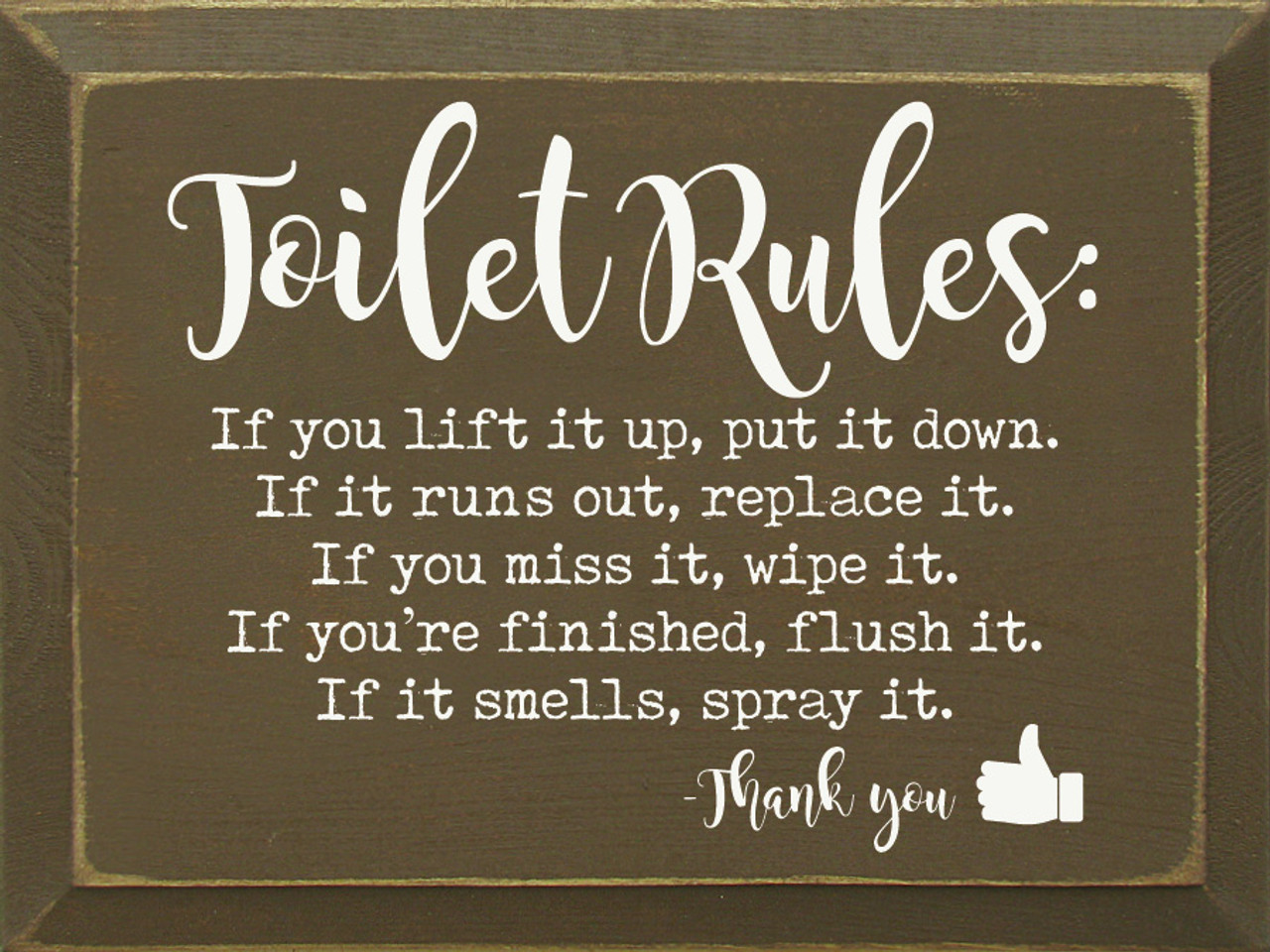 bathroom rules