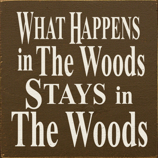 What Happens In The Woods Stays In The Woods Camping Wood Signs Sawdust City Wood Signs