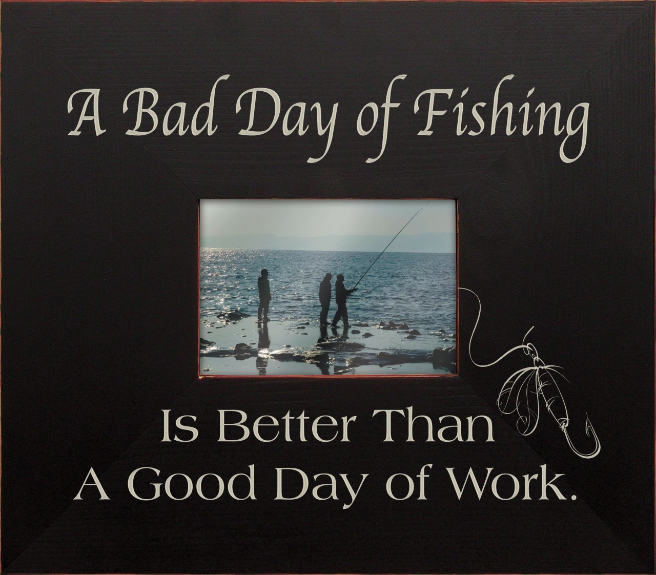 Fishing Buddies Picture Frame Fishing Buddies Dad & Me Sawdust City LLC