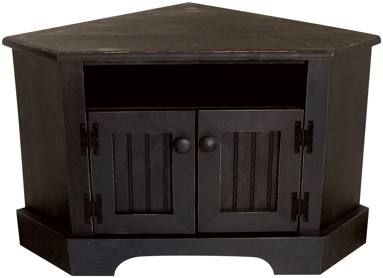 Corner TV Cabinet | Wooden Corner Cabinet wih shelf| Sawdust City LLC